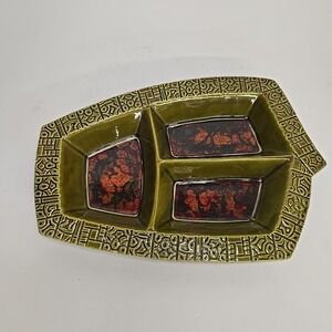 California Pottery Divided Serving Tray